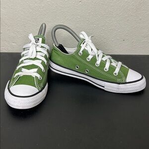 Converse Chuck Taylors, Green and White Sneakers youth size 2
